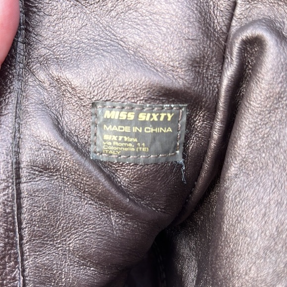 Miss Sixty cognac leather boots with button detail - Picture 7 of 11